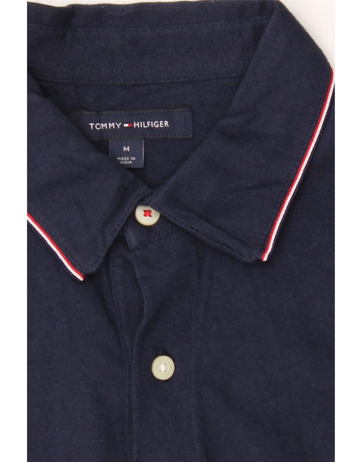 TOMMY HILFIGER Mens Polo Shirt Medium Navy Blue Vintage Tommy Hilfiger and Second-Hand Tommy Hilfiger from Messina Hembry 