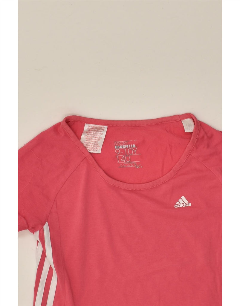 ADIDAS Girls Climalite T-Shirt Top 9-10 Years Pink | Vintage Adidas | Thrift | Second-Hand Adidas | Used Clothing | Messina Hembry 