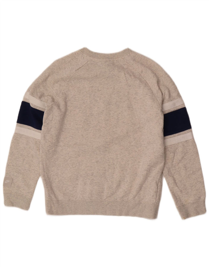 Nike Boys Graphic Sweatshirt Jumper 12-13 Years Large Grey Colourblock