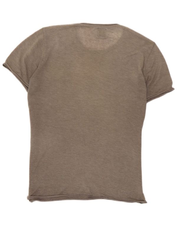 Zara Womens T-Shirt Top UK 10 Small Brown