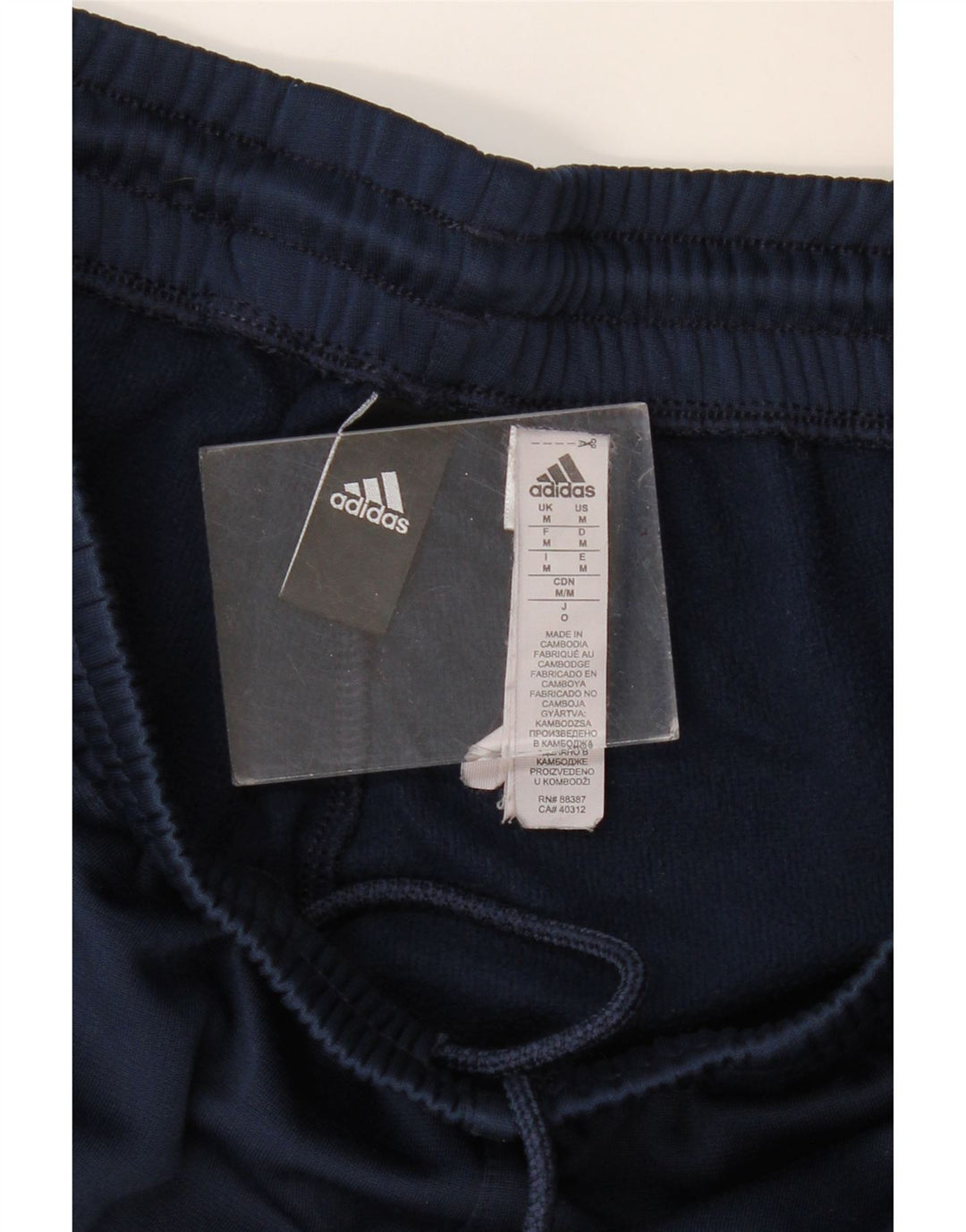 Adidas Mens Tracksuit Trousers Joggers Medium  Navy Blue Polyester