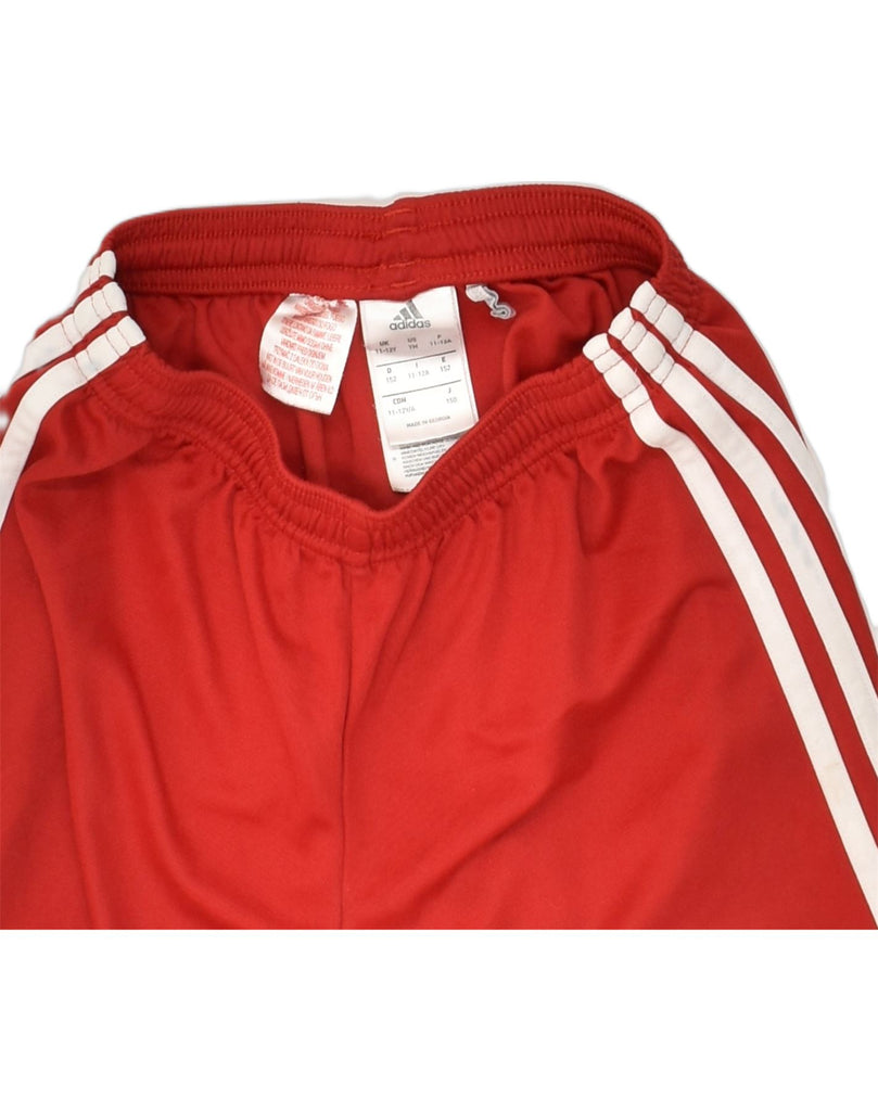 ADIDAS Boys Climalite Sport Shorts 11-12 Years Red Polyester | Vintage Adidas | Thrift | Second-Hand Adidas | Used Clothing | Messina Hembry 