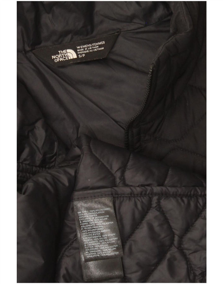 The North Face Womens Quilted Jacket UK 10 Small Black Nylon