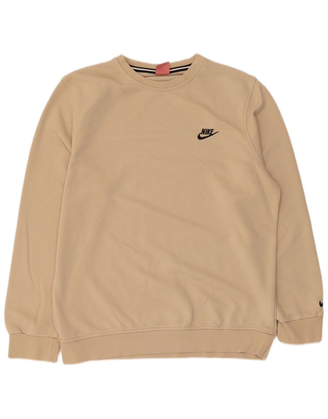 Nike Womens Sweatshirt Jumper UK 20 2XL Beige Cotton