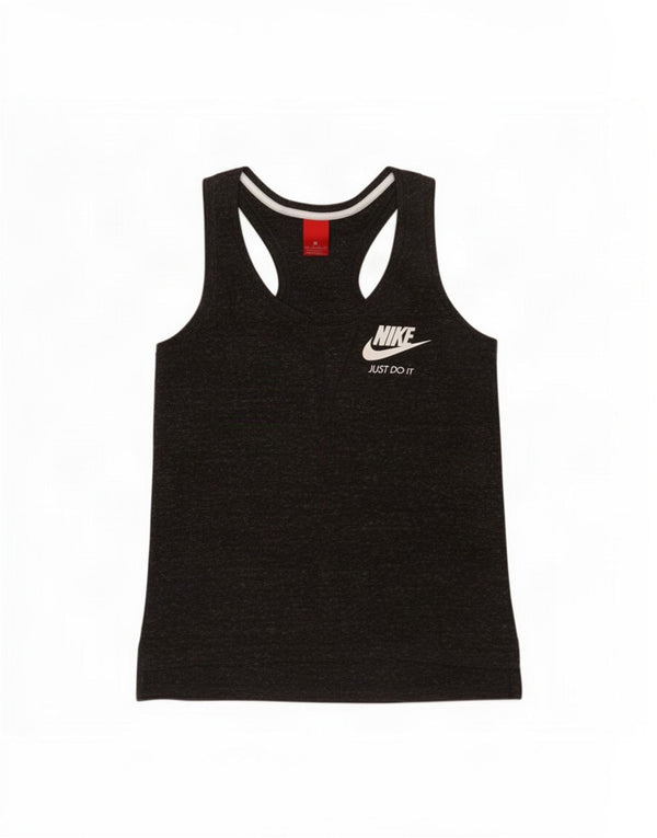 Nike Womens Graphic Vest Top UK 6 XS Grey Flecked