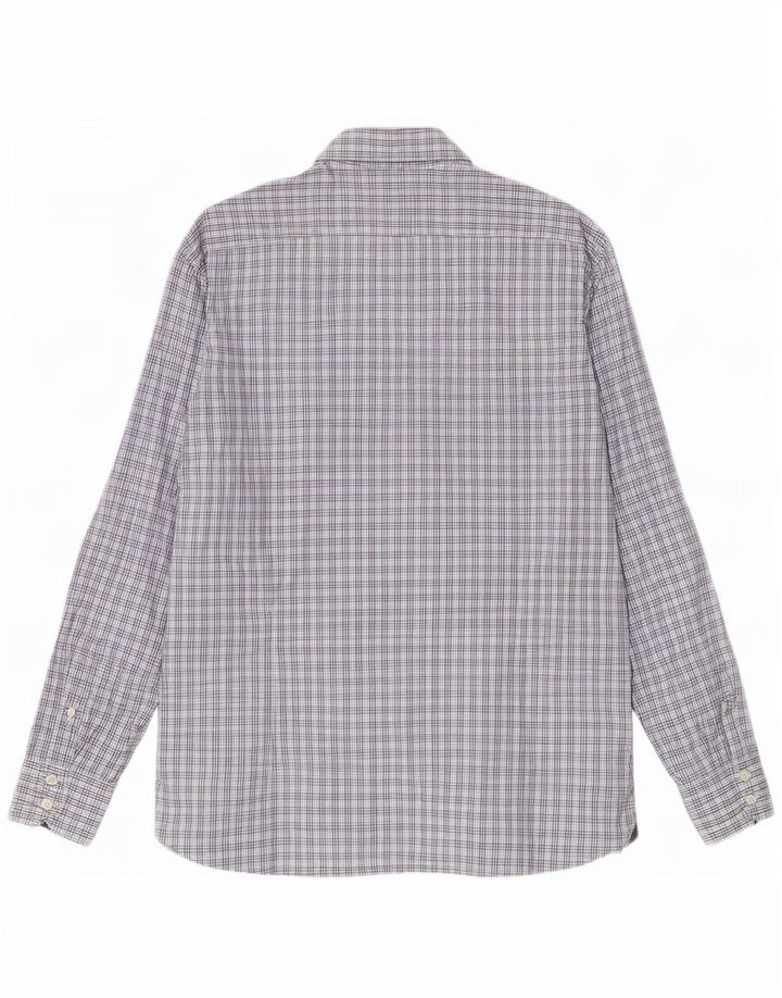 Hackett Mens Slim Fit Shirt XL Grey Check Cotton