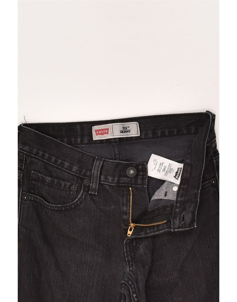 LEVI'S Girls 511 Skinny Jeans 9-10 Years W25 L25 Black Cotton | Vintage Levi's | Thrift | Second-Hand Levi's | Used Clothing | Messina Hembry 