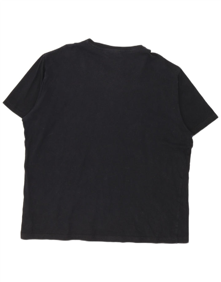 Asics Mens T-Shirt Top 3XL Black Cotton
