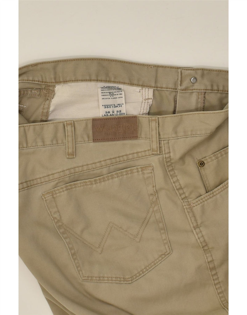 WRANGLER Mens Straight Casual Trousers W38 L32  Beige Cotton | Vintage Wrangler | Thrift | Second-Hand Wrangler | Used Clothing | Messina Hembry 