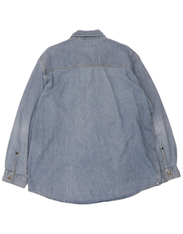 Replay Mens Regular Fit Denim Shirt 2XL Blue Cotton