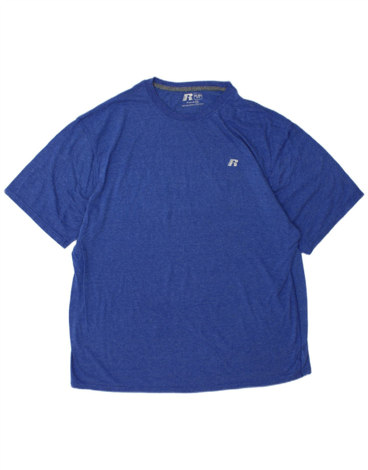RUSSELL ATHLETIC Mens Dri-Power T-Shirt Top UK 50/52 2XL Blue Polyester