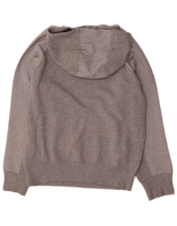 CONVERSE Boys Graphic Hoodie Jumper 10-11 Years Medium Grey Colourblock