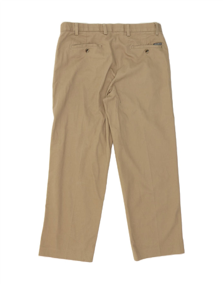 EDDIE BAUER Mens Straight Chino Trousers W36 L30 Beige Cotton Vintage Eddie Bauer and Second-Hand Eddie Bauer from Messina Hembry 