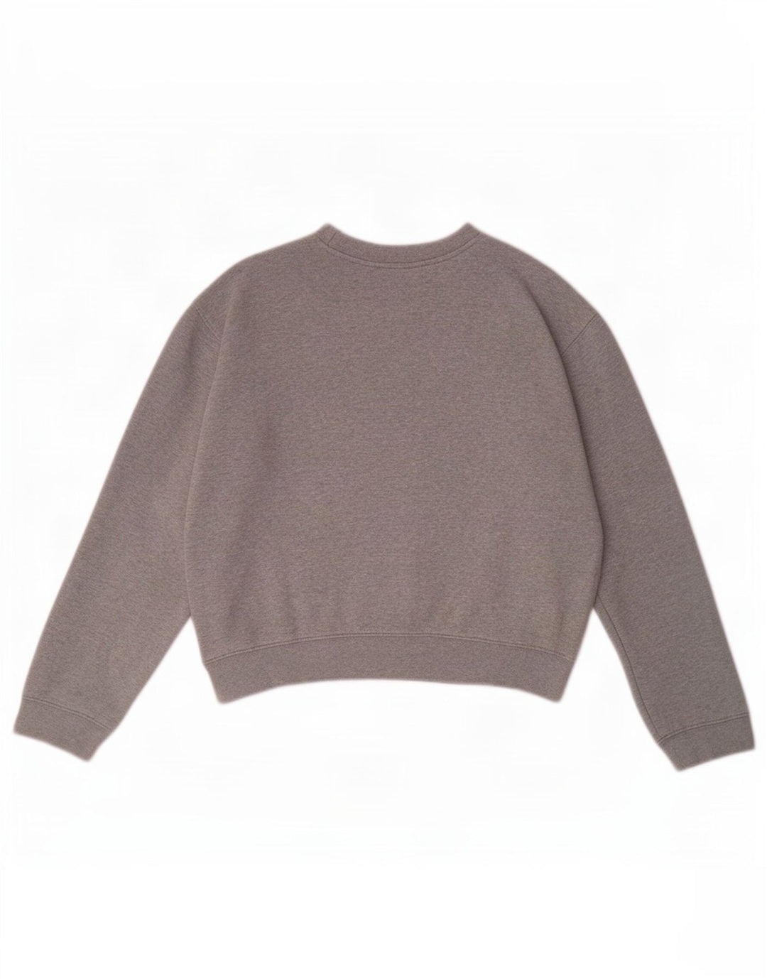 Replay Womens Crop Graphic Sweatshirt Jumper UK 14 Medium Grey Flecked