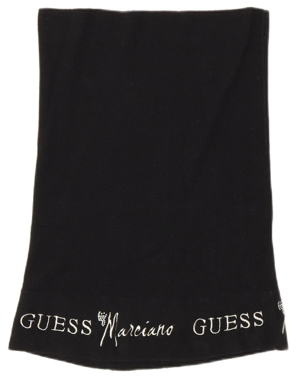 Guess By Marciano Womens Graphic Knit Straight Skirt W30 Medium Black Wool