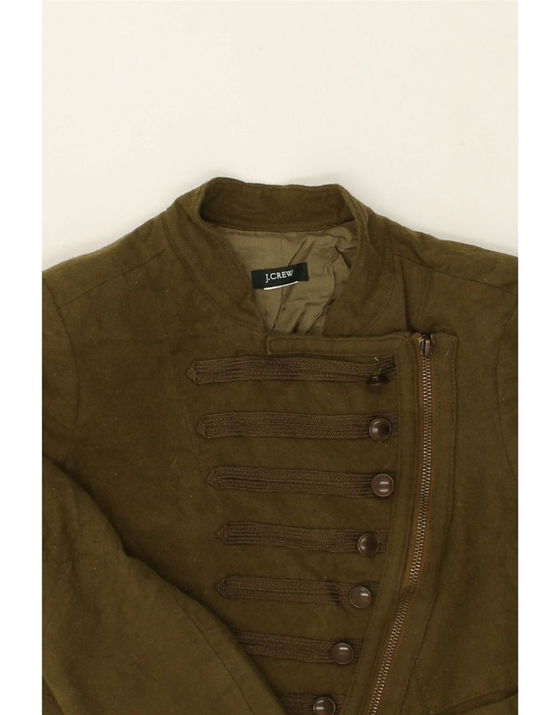 J. CREW Womens Crop Military Jacket UK 6 XS Khaki | Vintage J. Crew | Thrift | Second-Hand J. Crew | Used Clothing | Messina Hembry 