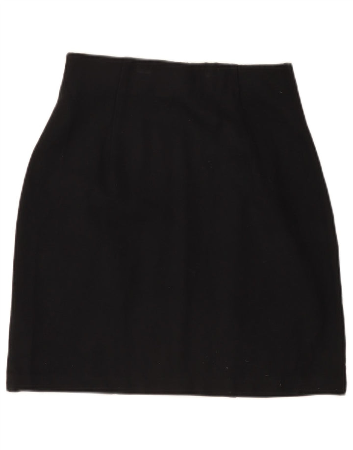 Marks & Spencer Womens A-Line Skirt UK 10 Small W27  Black Viscose