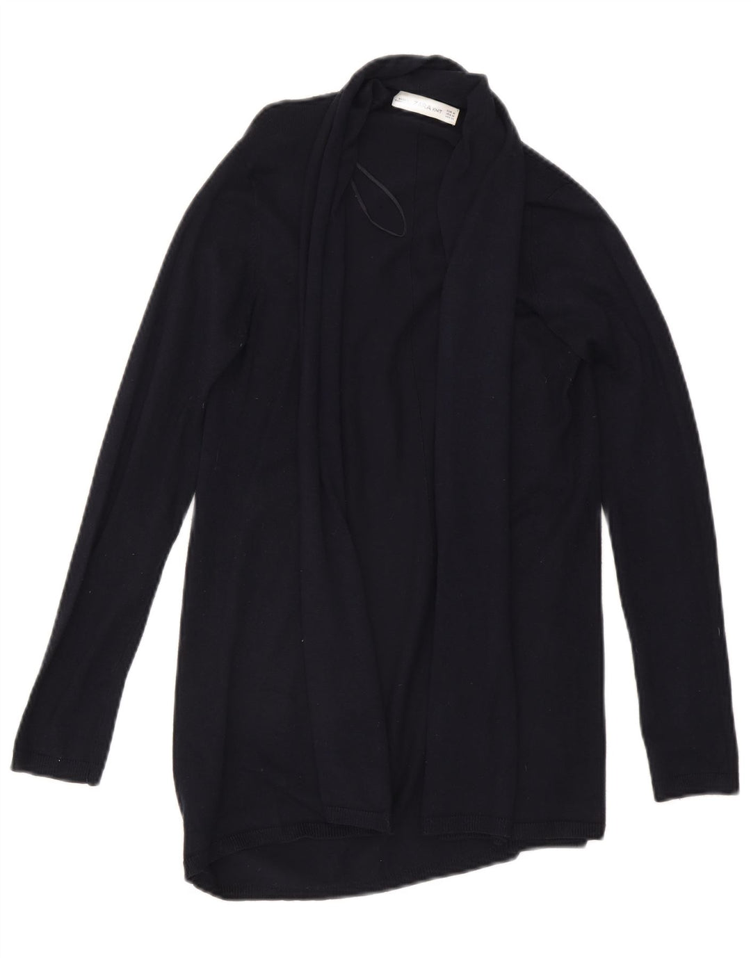 Zara Womens Open Cardigan Sweater UK 12 Medium Navy Blue