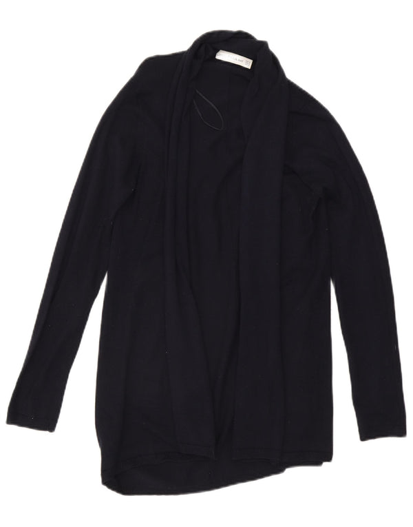 Zara Womens Open Cardigan Sweater UK 12 Medium Navy Blue