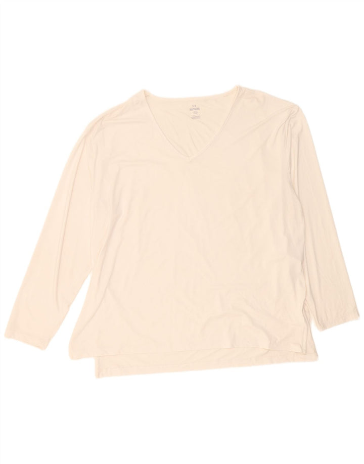 Under Armour Womens Top Long Sleeve UK 18 XL White Polyester