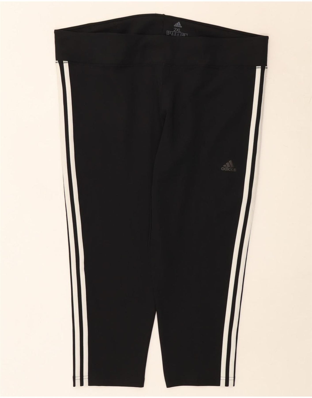 Adidas Womens Climalite Capri Leggings UK 24/26 2XL Black Polyester