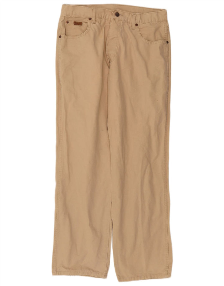 Wrangler Mens Straight Casual Trousers W32 L29 Beige