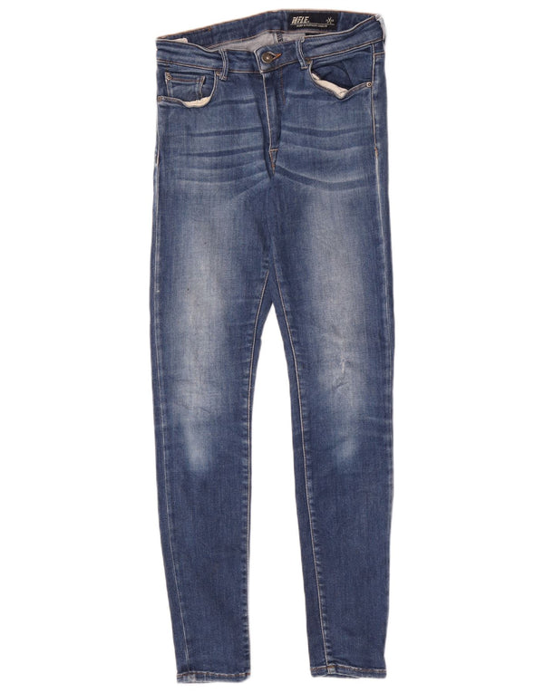 Rifle Womens Skinny Jeans W27 L30 Blue Cotton