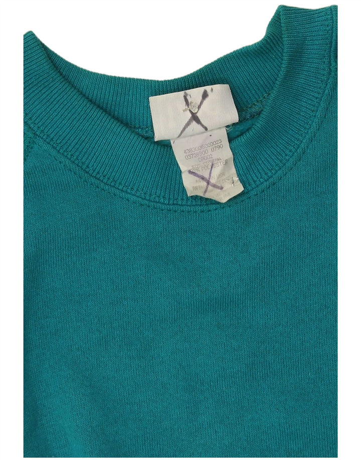Lee Womens Crew Neck Jumper Sweater UK 14 Medium Blue Cotton