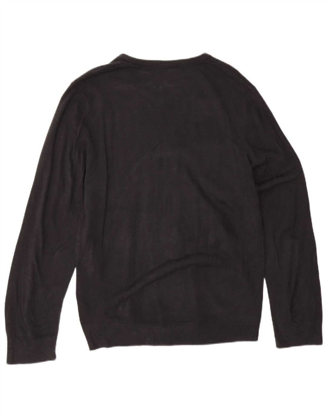 Marks & Spencer Mens Blue Harbour V-Neck Jumper Sweater Large Navy Blue