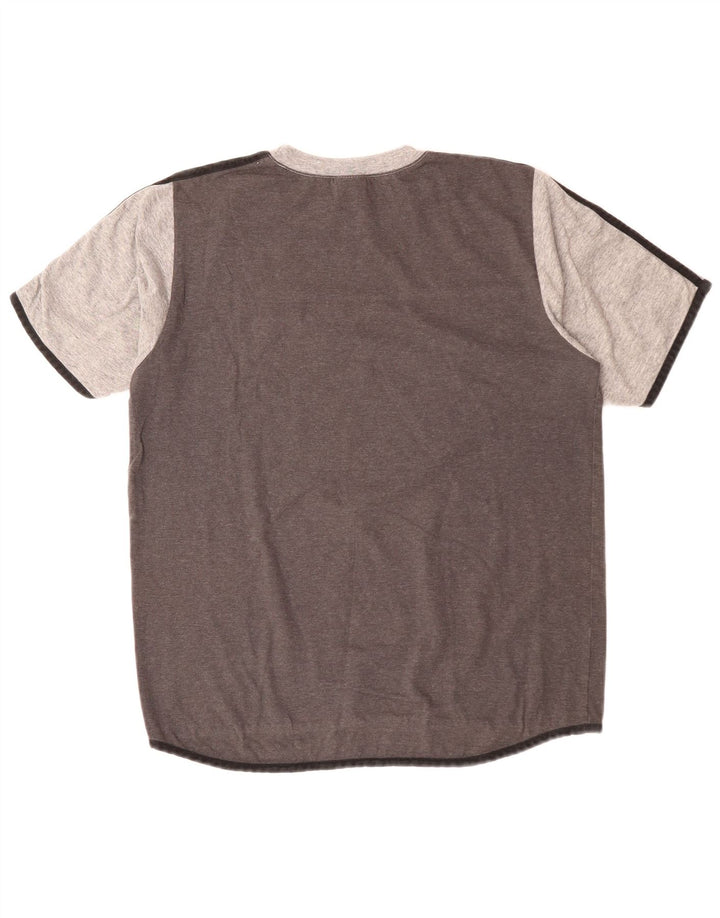 ARENA Mens T-Shirt Top Medium Grey Colourblock Cotton
