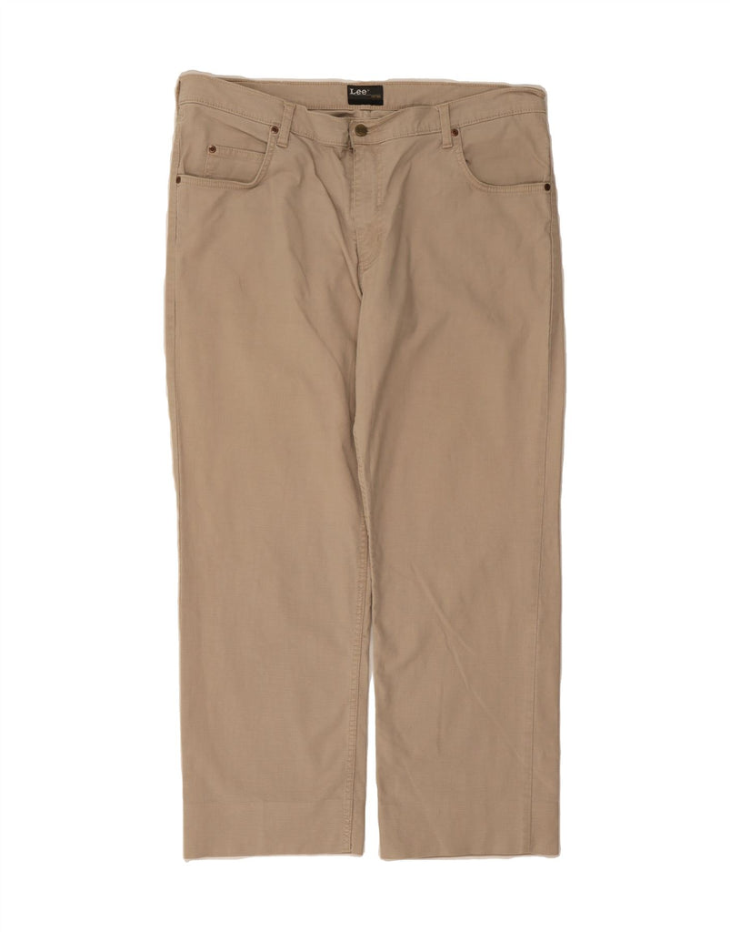 LEE Mens Brooklyn Straight Casual Trousers W40 L29 Beige Cotton Vintage Lee and Second-Hand Lee from Messina Hembry 
