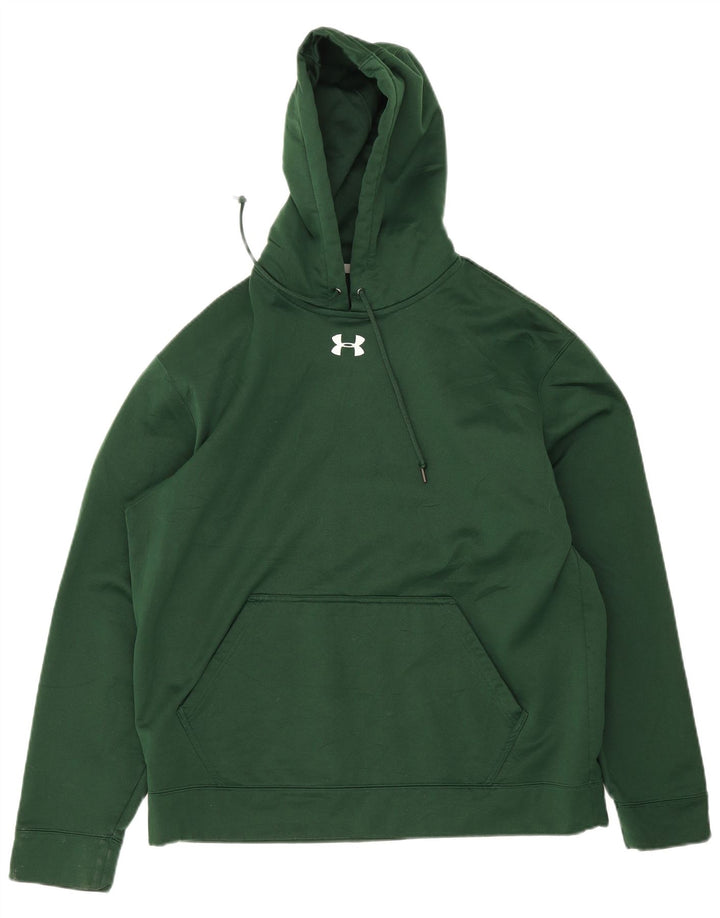 Under Armour Mens Hoodie Jumper Large Green Polyester