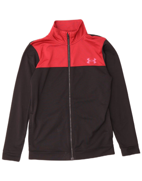 Under Armour Mens Tracksuit Top Jacket Small Black Colourblock Polyester