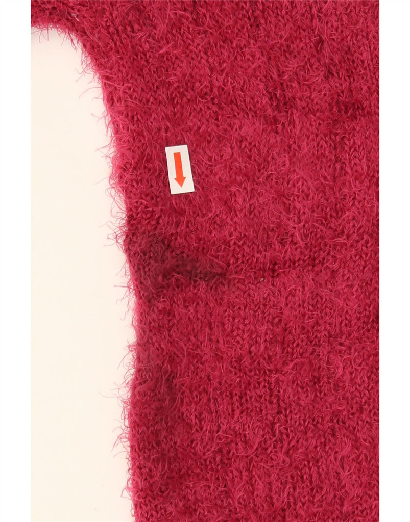 DKNY Girls Graphic Boat Neck Jumper Sweater 9-10 Years Medium Pink Vintage Dkny and Second-Hand Dkny from Messina Hembry 