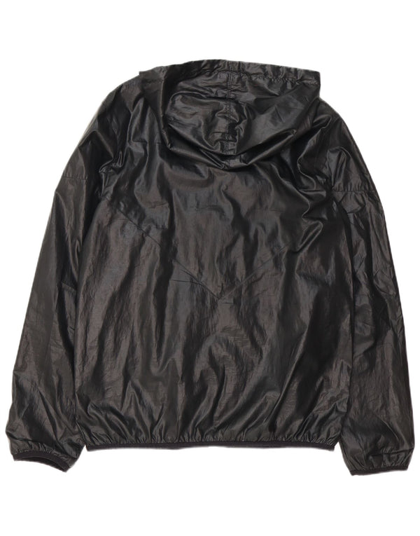 Adidas Mens Hooded Rain Jacket UK 38 Medium Black Polyester