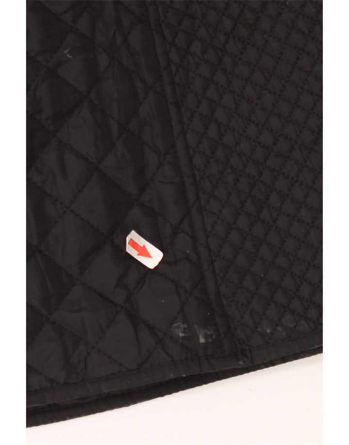 Hobbs Womens Quilted Windbreaker Coat UK 10 Small Black Nylon