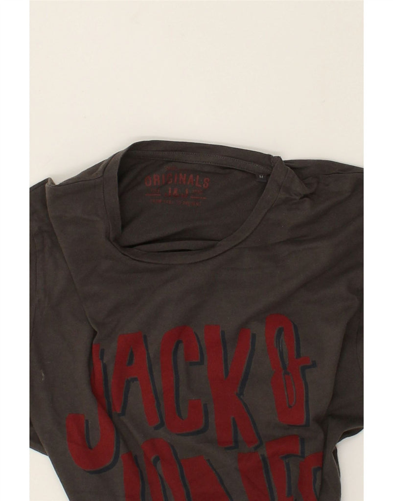 JACK & JONES Mens Graphic T-Shirt Top Medium Grey Cotton | Vintage Jack & Jones | Thrift | Second-Hand Jack & Jones | Used Clothing | Messina Hembry 