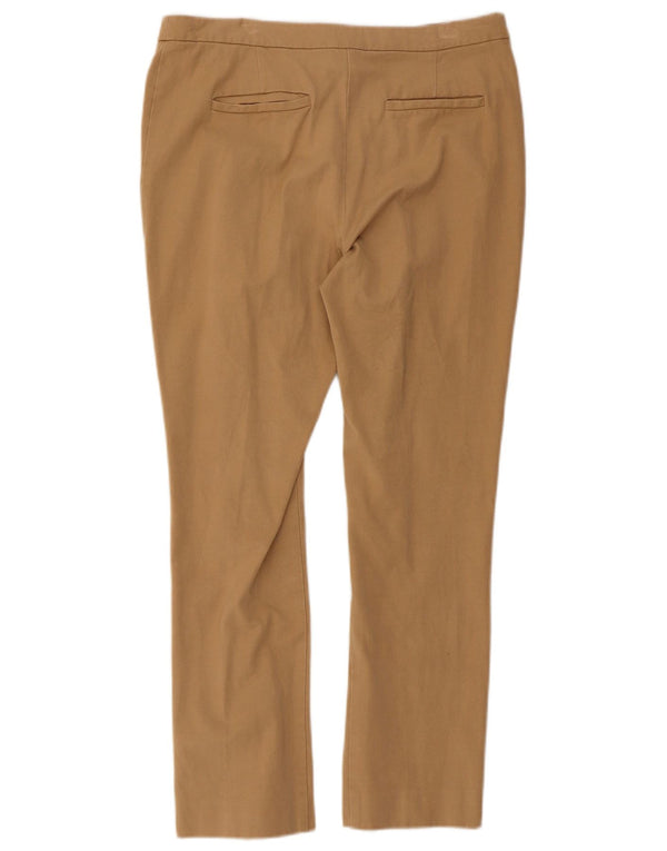 John Lewis Womens Slim Casual Trousers UK 12 Medium W30 Beige Viscose