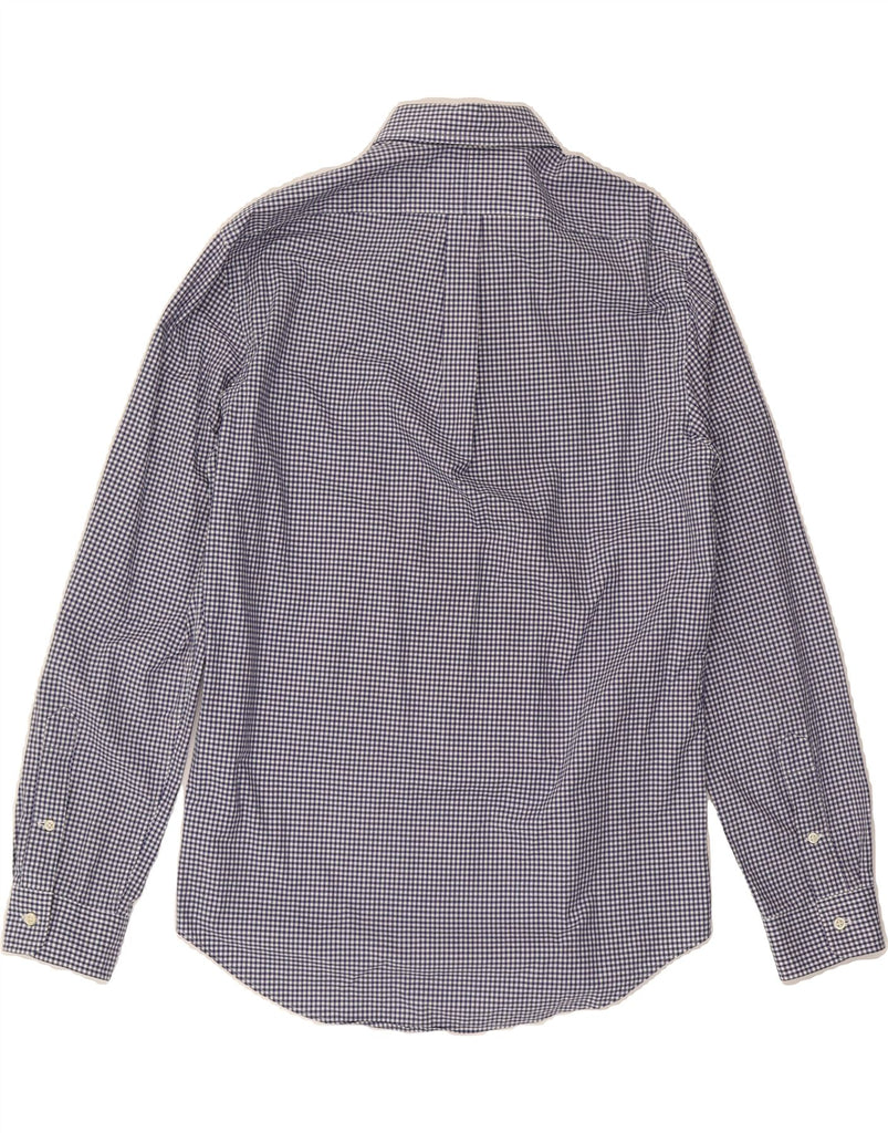POLO RALPH LAUREN Mens Slim Fit Shirt Large Blue Gingham Cotton Vintage Polo Ralph Lauren and Second-Hand Polo Ralph Lauren from Messina Hembry 