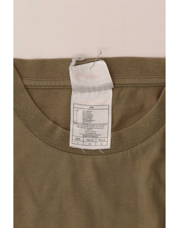 Nike Mens Graphic T-Shirt Top Large Khaki Cotton
