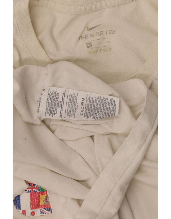 Nike Mens Graphic T-Shirt Top XL Off White Cotton