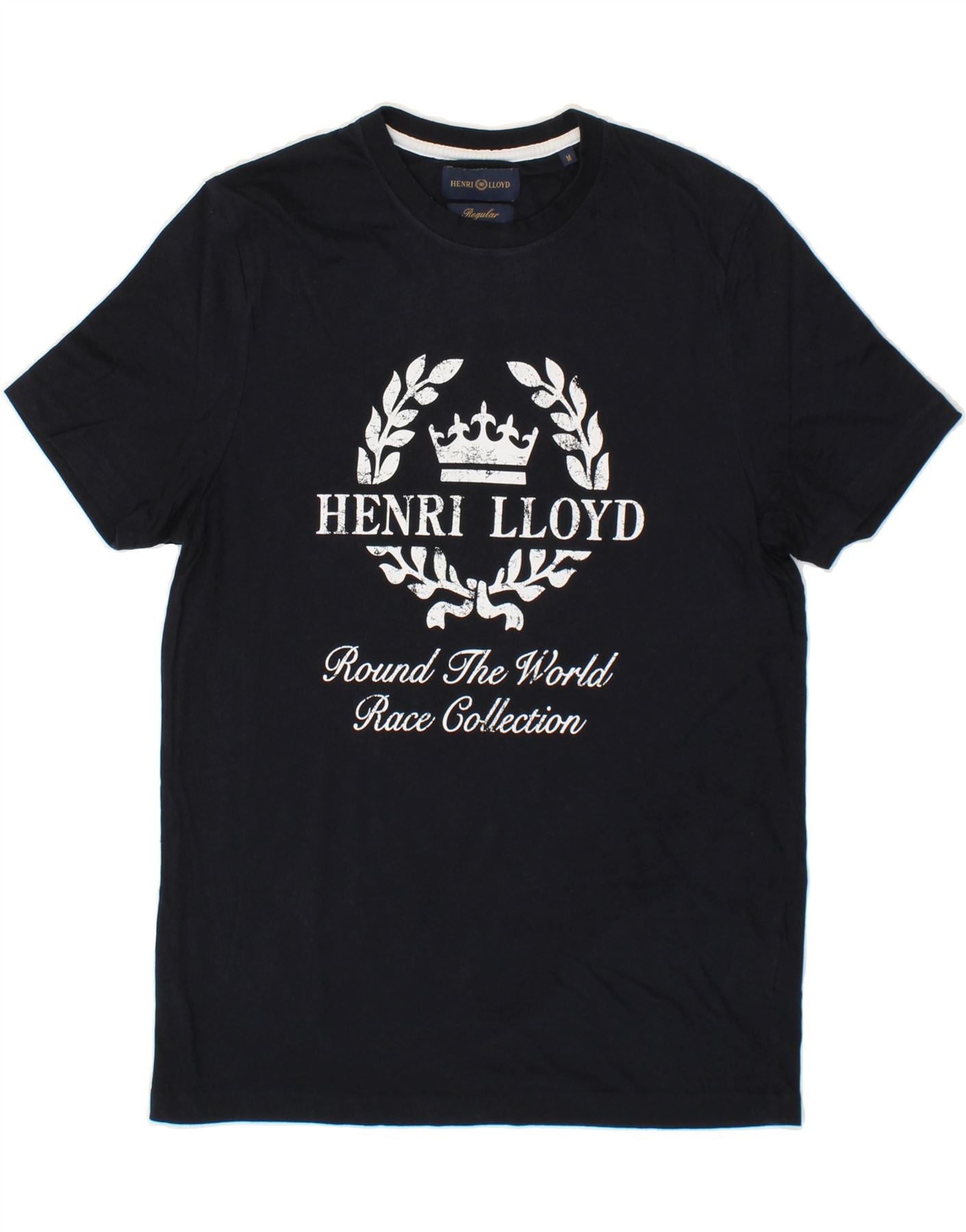 HENRI LLOYD Mens Regular Graphic T-Shirt Top Medium Navy Blue