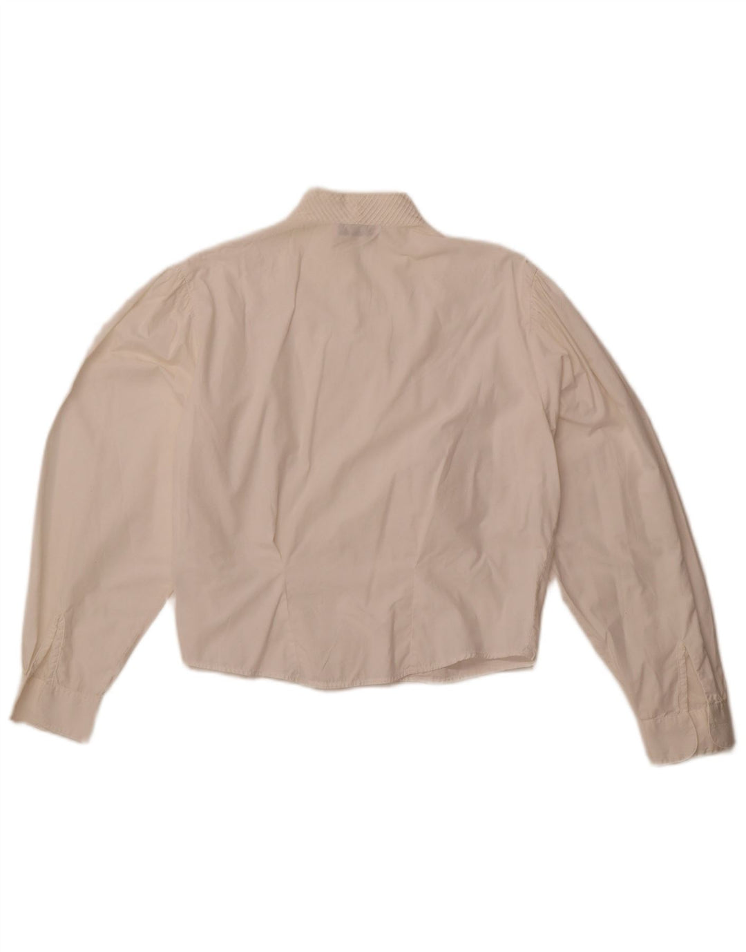 Enara Camice Womens Crop Shirt Blouse UK 14 Medium White Cotton