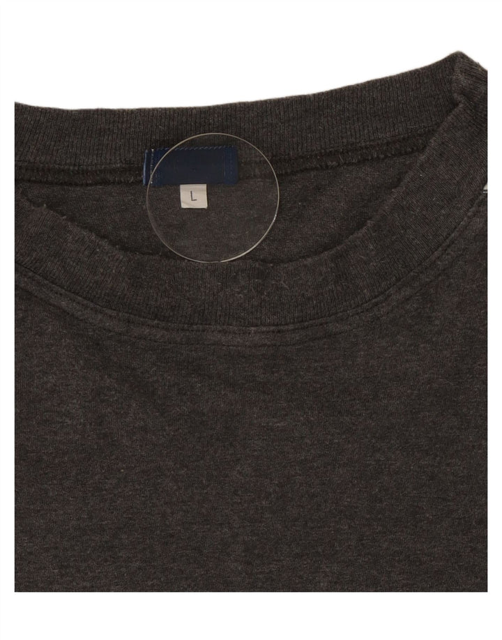 Asics Mens T-Shirt Top Large Grey Cotton