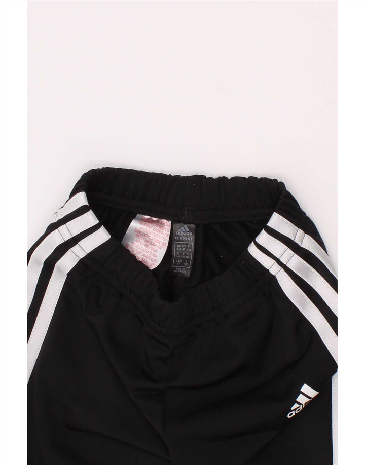 Adidas Boys Tracksuit Trousers Joggers 3-4 Years Black Polyester