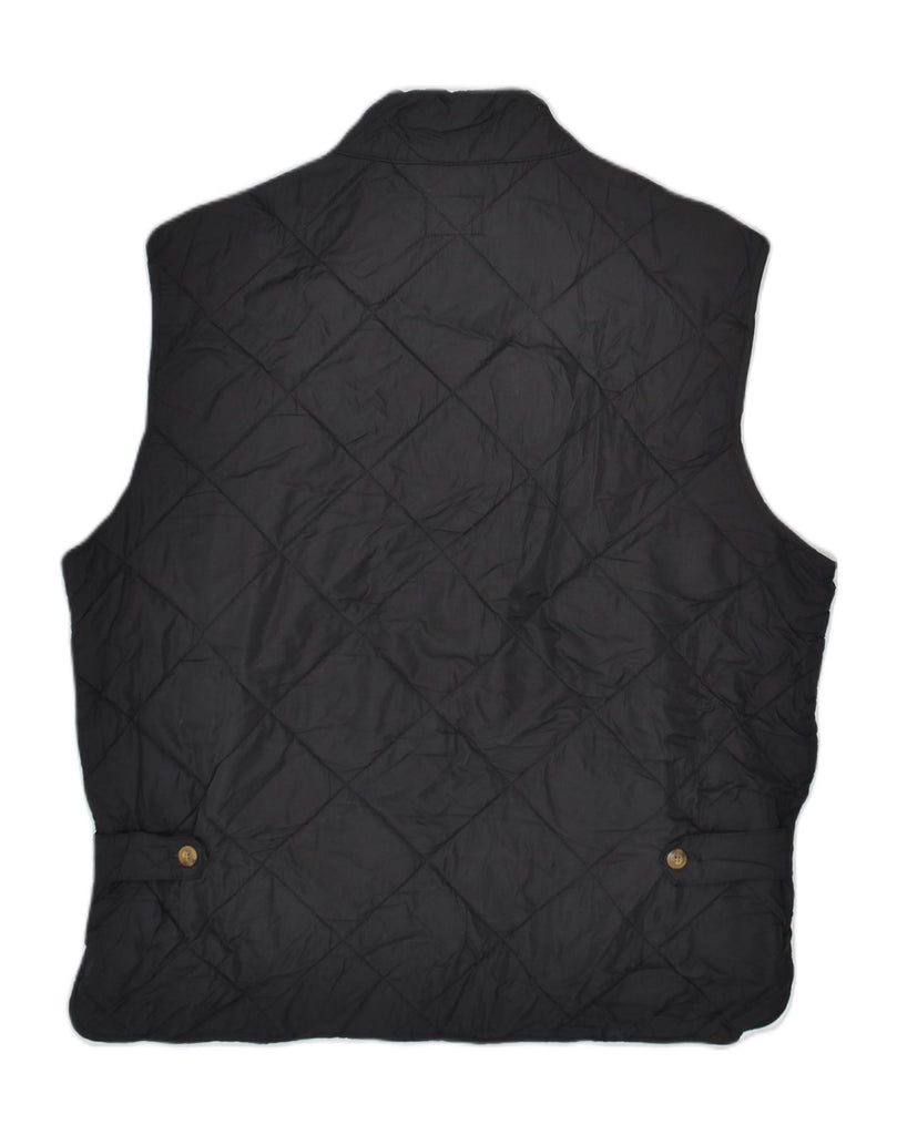 J. CREW Mens Quilted Gilet UK 40 Large Black Polyester | Vintage J. Crew | Thrift | Second-Hand J. Crew | Used Clothing | Messina Hembry 