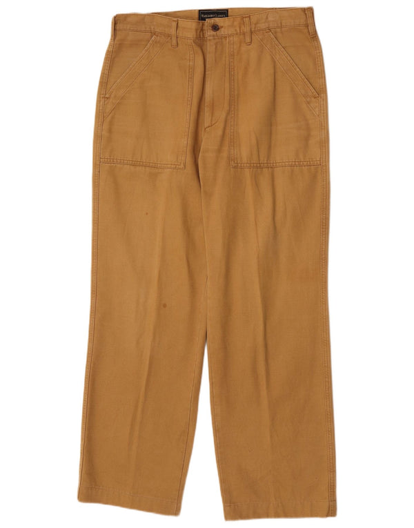 Marlboro Classics Mens Straight Casual Trousers EU 50 Large W32 L30 Beige