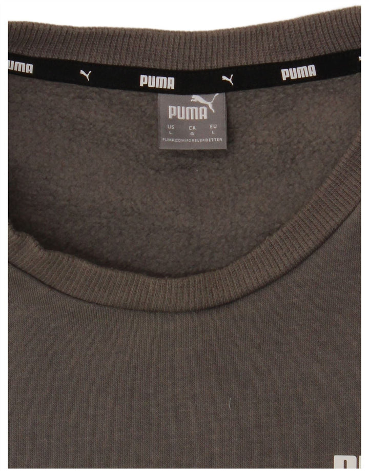 PUMA Womens Sweatshirt Jumper UK 16 Large Grey