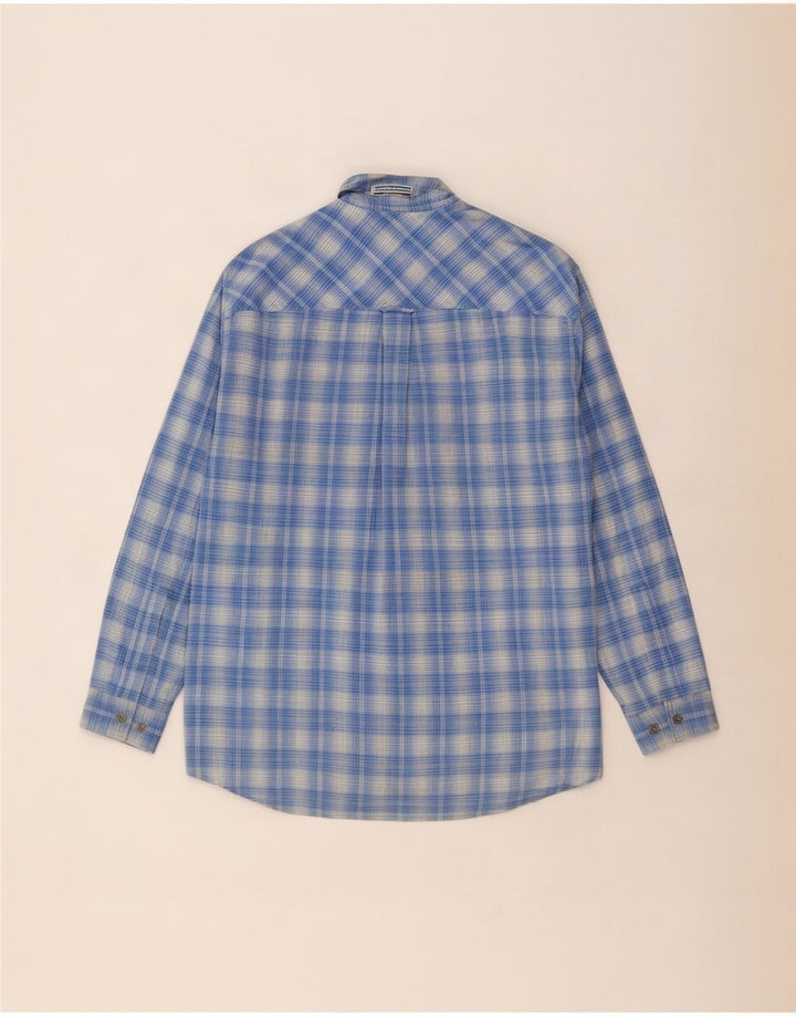 Marlboro Classics Mens Shirt Large Blue Check