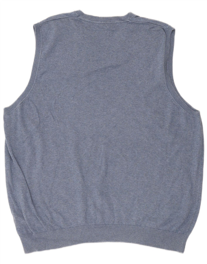 Marks & Spencer Mens Vest Tank Top 2XL Blue Cotton